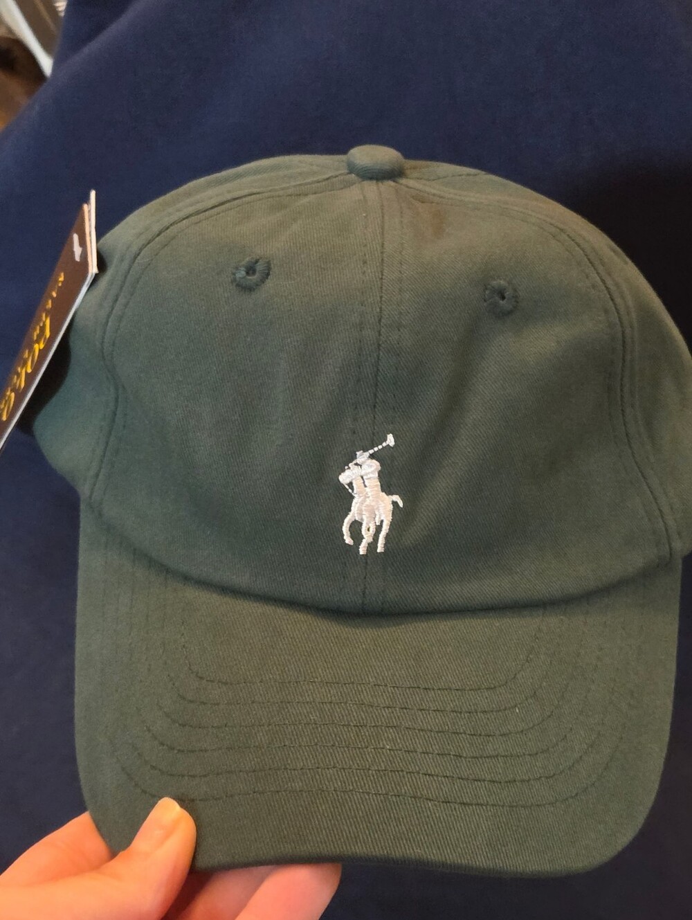 Polo by Ralph Lauren Olive Green Polo Pony Cotton Cap - Picture 4 of 5